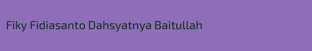 Fiky Fidiasanto Dahsyatnya Baitullah